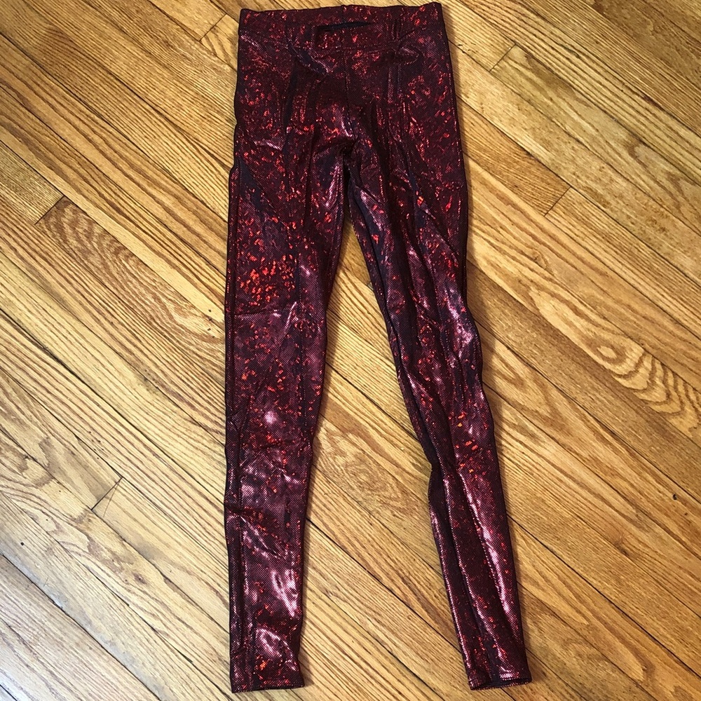 Blackmilk Metallic Red Leggings